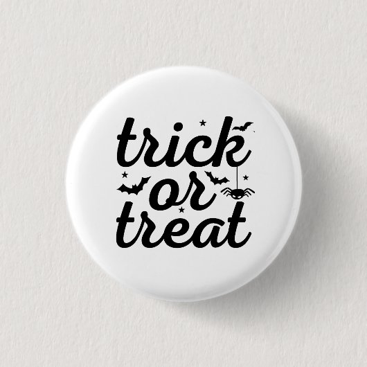 Trick Or Treat Halloween Ronde Button 3,2 Cm (Voorkant)