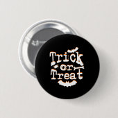 trick or treat halloween ronde button 5,7 cm (Voorkant /achterkant)