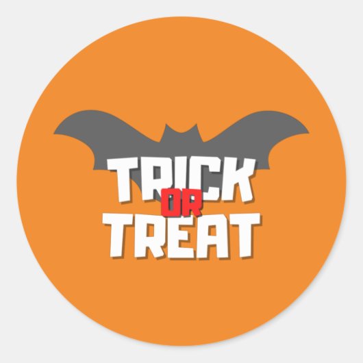 Trick or Treat Halloween Ronde Sticker (Voorkant)