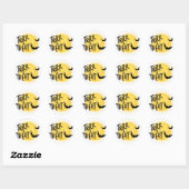 Trick or treat halloween ronde sticker (Vel)