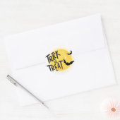 Trick or treat halloween ronde sticker (Envelop)