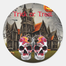 Trick or Treat Halloween Ronde Sticker