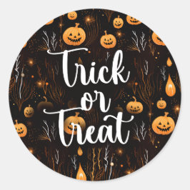 Trick or Treat Halloween Ronde Sticker