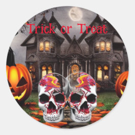 Trick or Treat Halloween Ronde Sticker