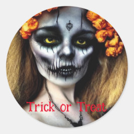 Trick or Treat Halloween Ronde Sticker