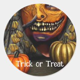 Trick or Treat Halloween Ronde Sticker