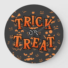Trick or treat Halloween ronde wandklokken