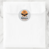 Trick or Treat Halloween Scary Night Bat Ronde Sticker (Tas)