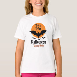Trick or Treat Halloween Scary Night Bat T-shirt