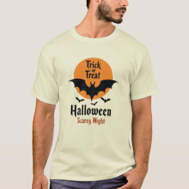Trick or Treat Halloween Scary Night Bat T-shirt