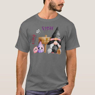 Trick or treat Halloween Schattigee Gnomen Hallowe T-shirt