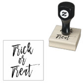 Trick or treat Halloween Script Modern Stamp Rubberstempel (Gestempeld)