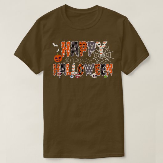 Trick or treat Halloween Shirt Pumpkin Happy Hallo (Design voorkant)