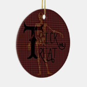 trick or treat Halloween Skeleton Grim Collage Keramisch Ornament (Rechts)