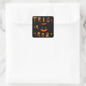 Trick or treat Halloween Skull Vierkante Sticker (Tas)