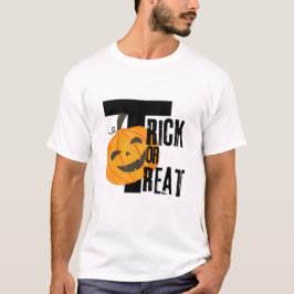 Trick or treat Halloween Smile Pompoen Tshirt