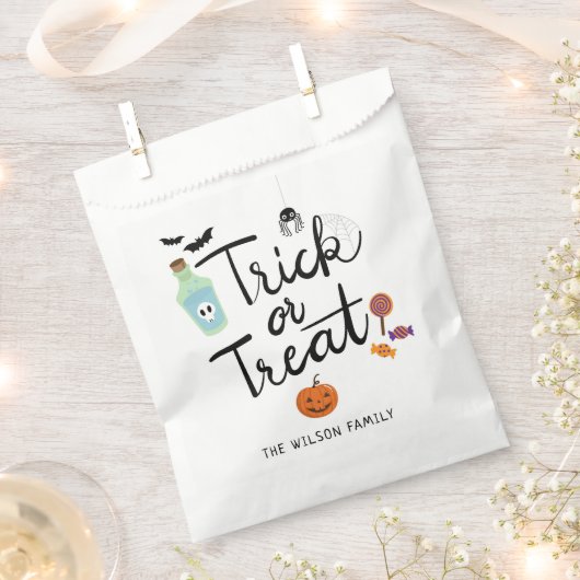 Trick or treat Halloween Snoep Bedankzakje (Geknipt)