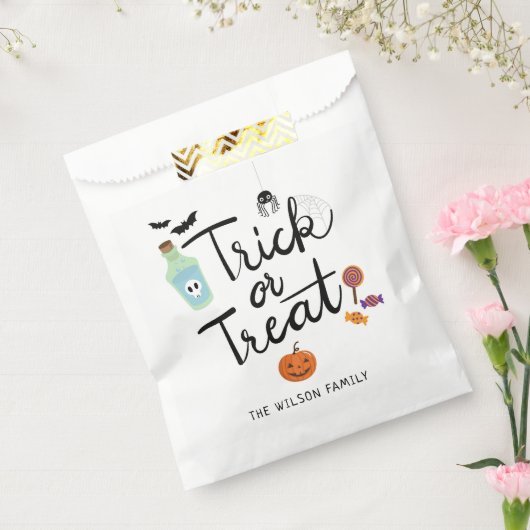 Trick or treat Halloween Snoep Bedankzakje (Gezegeld)