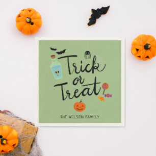 Trick or treat Halloween Snoep Servet