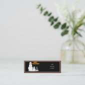 Trick or treat Halloween Snowmen Mini Visitekaartje (Staand voorkant)
