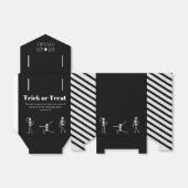 Trick or treat Halloween Social Distancing Logo Bedankdoosjes (Uitgevouwen)