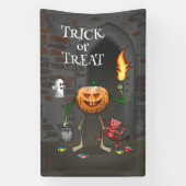 Trick or Treat Halloween Spandoek (Verticaal)