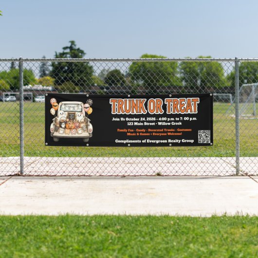 Trick-or-Treat Halloween Spandoek (Insitu)