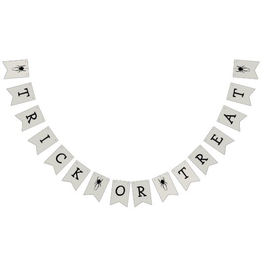 Trick or treat Halloween Spider Bunting Flag Vlaggetjes (Alle)