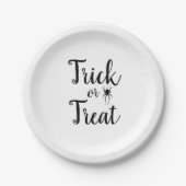 Trick or treat Halloween Spider Canvas tas Papieren Bordje (Voorkant)