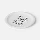 Trick or treat Halloween Spider Canvas tas Papieren Bordje (Gekanteld)