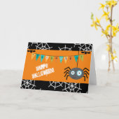 Trick or treat Halloween Spider Kaart (Gele Bloem)