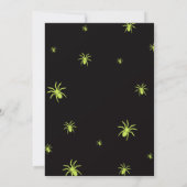 Trick or treat, Halloween Spiders, Spooky Invitat Kaart (Achterkant)