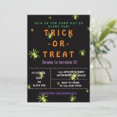 Trick or treat, Halloween Spiers, Spooky  Kaart (Staand voorkant)