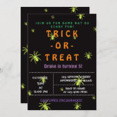 Trick or treat, Halloween Spiers, Spooky  Kaart (Voorkant / Achterkant)