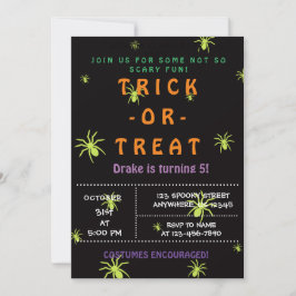 Trick or treat, Halloween Spiers, Spooky  Kaart