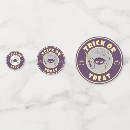 Trick or treat halloween spin Starbucks-stijl Confetti (Achterkanten)