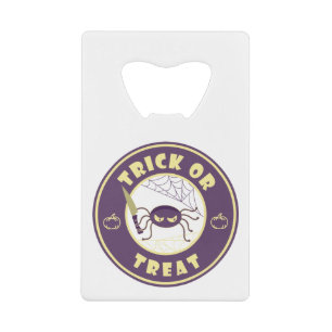 Trick or treat halloween spin Starbucks-stijl Creditkaart Flessenopener