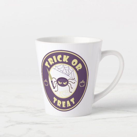 Trick or treat halloween spin Starbucks-stijl Latte Mok (Rechts)