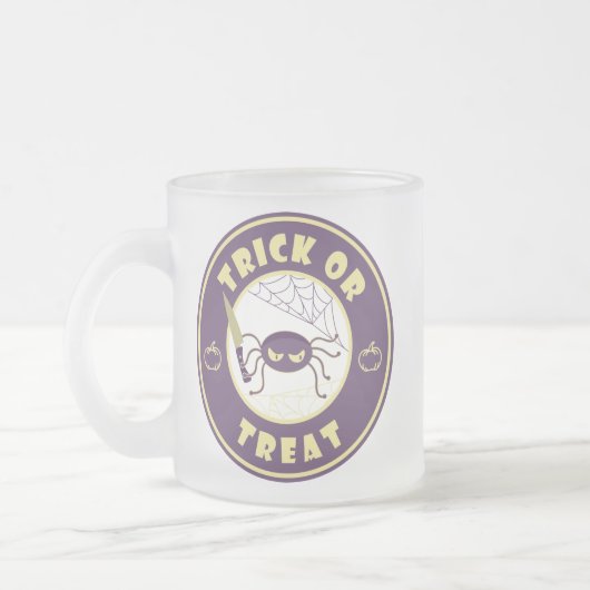 Trick or treat halloween spin Starbucks-stijl Matglas Koffiemok (Links)