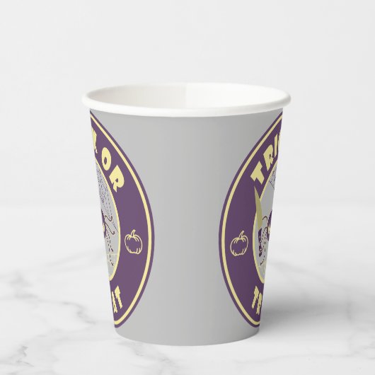 Trick or treat halloween spin Starbucks-stijl Papieren Bekers (Links)