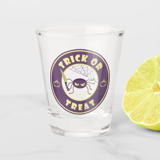 Trick or treat halloween spin Starbucks-stijl Shot Glas (Voorkant)