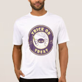 Trick or treat halloween spin Starbucks stijl T- T-shirt (Voorkant)