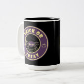 Trick or treat halloween spin Starbucks-stijl Tweekleurige Koffiemok (Voorkant links)