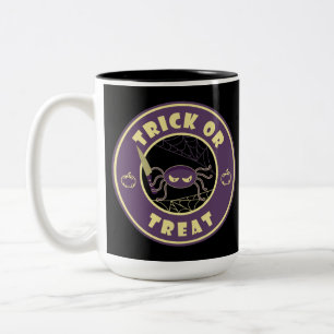 Trick or treat halloween spin Starbucks-stijl Tweekleurige Koffiemok