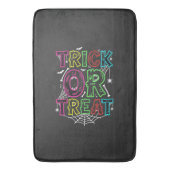 Trick or Treat Halloween Spinnenweb Ontwerp_1 Badmat (Voorkant Verticaal)
