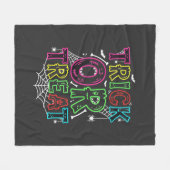Trick or Treat Halloween Spinnenweb Ontwerp_1 Fleece Deken (Voorkant (Horizontaal))