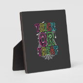 Trick or Treat Halloween Spinnenweb Ontwerp_1 Fotoplaat (Voorkant)