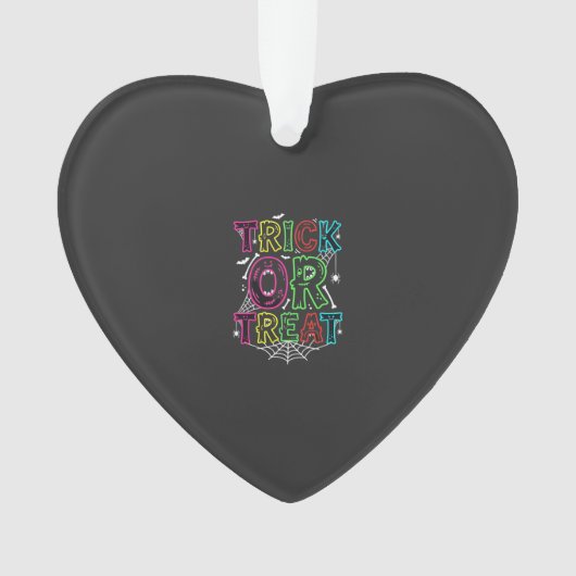 Trick or Treat Halloween Spinnenweb Ontwerp_1 Ornament (voorkant)