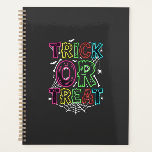 Trick or Treat Halloween Spinnenweb Ontwerp_1 Planner (Voorkant)