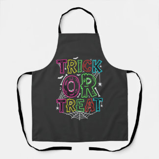 Trick or Treat Halloween Spinnenweb Ontwerp_1 Schort